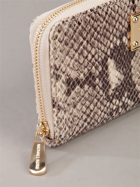 michael kors gray snakeskin wallet|Michael Kors snake print handbags.